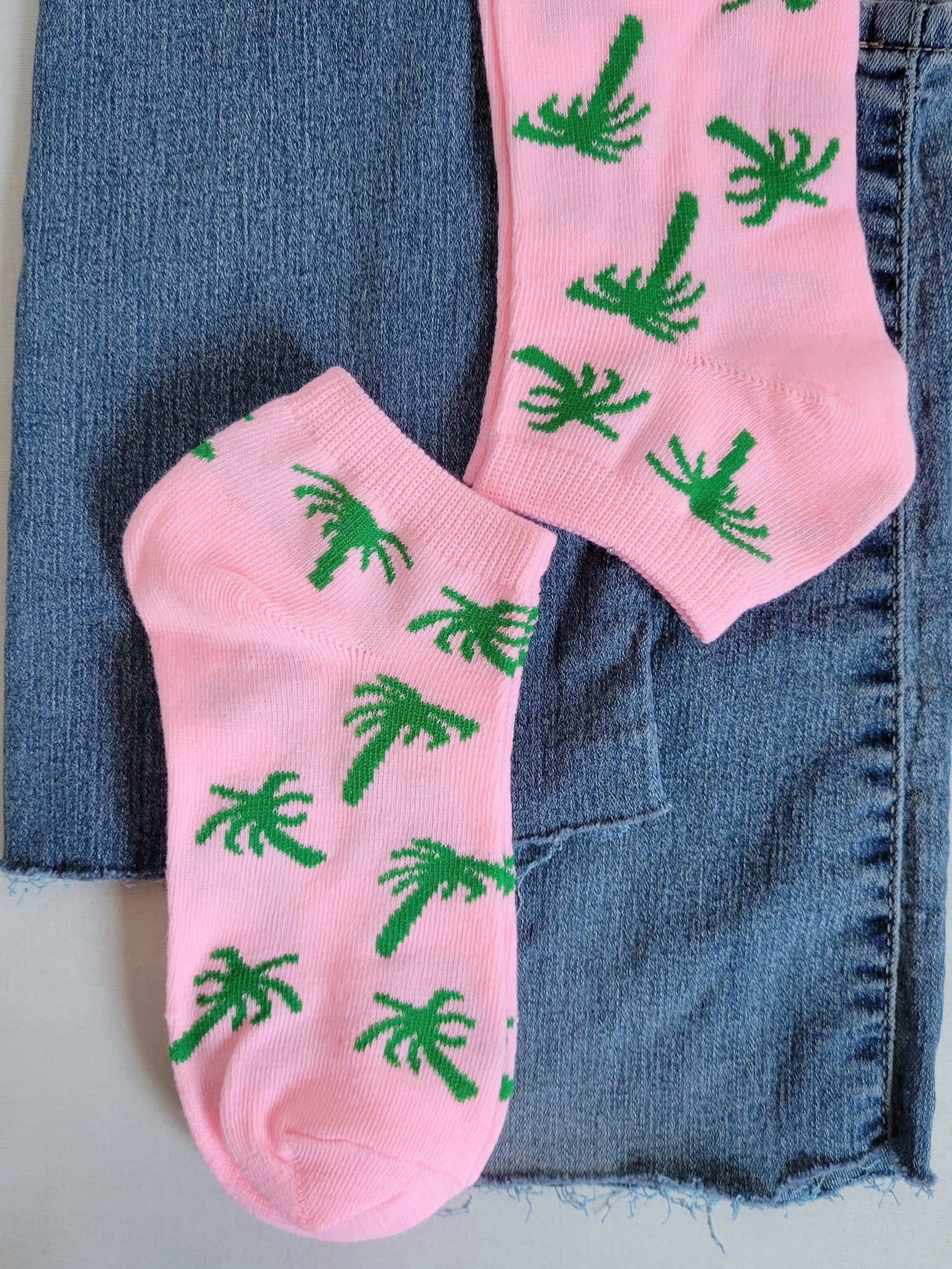 Palm Tree Low Cut Sock