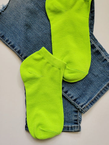 Summer-Fun Solid Low Cut Sock (LIME)