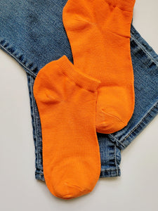 Summer-Fun Solid Low Cut Sock (ORANGE)